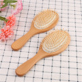 Nouveau manche en bois massage brosse à cheveux avec des broches en métal message peigne coussin d&#39;air